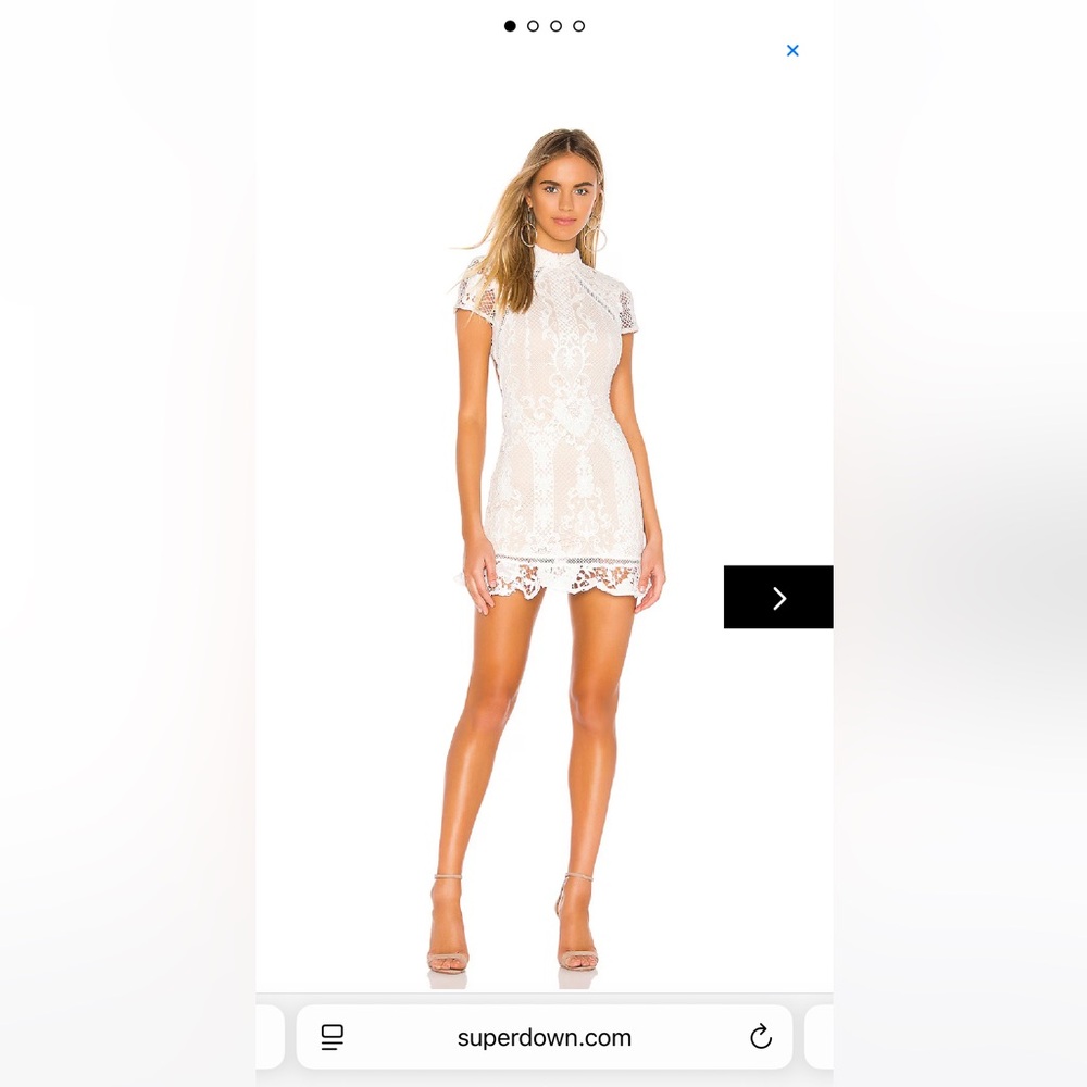 Never Worn - Revolve / Superdown White Lace Mini Dress